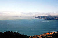 view of Golden Gate Bridge from Mt. Livermore