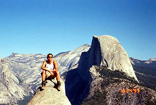 me and my buddy Half Dome at Glacier Point