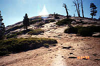 view of the hike up to the top of Sentinel Dome