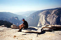 Aaron taking a break on the top of Sentinel Dome