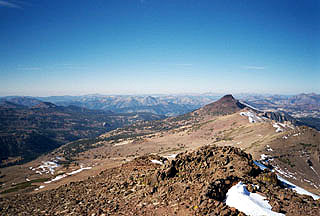 view of Stanislaus Peak from the summit of Sonora Peak