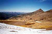 view of Stanislaus Peak from the pass